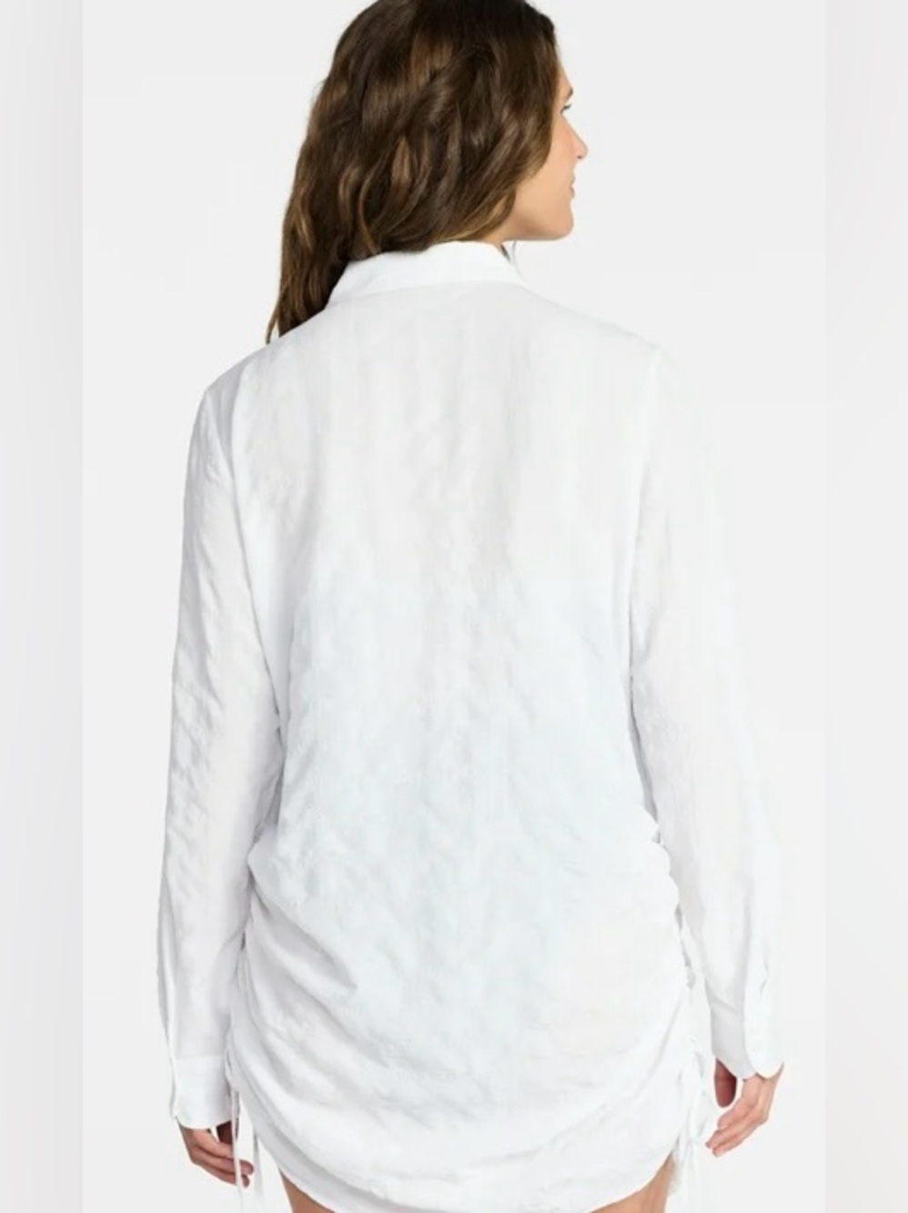 Time and Tru White Button-Front Swim Coverup - Picture 5 of 16